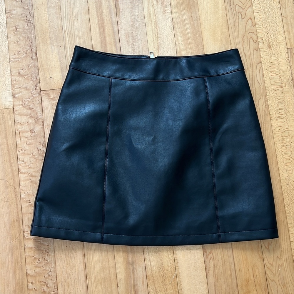 faux leather skirt